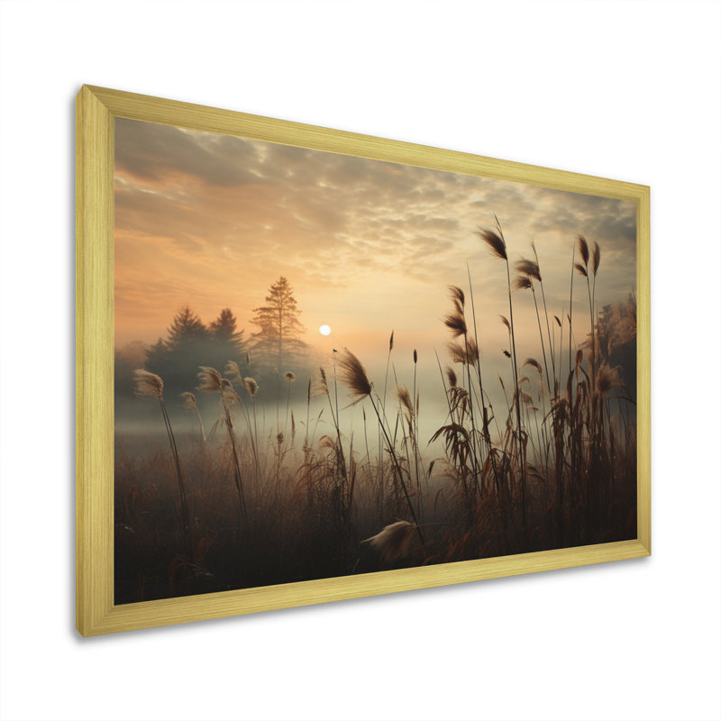 «Sky Ethereal Embrace I», impressions sur toile, H 34 po x l 44 po x P 1,5 po, Cadre doré à une seule photo