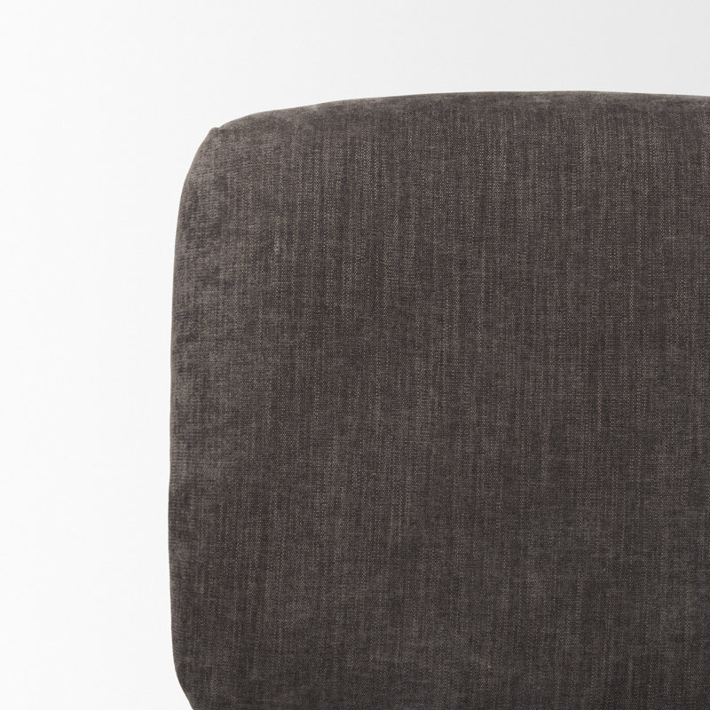 Fauteuil d'appoint Katzue, Mélange de polyester gris anthracite