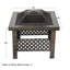 Square Steel Wood Burning Smokeless Fire Pit