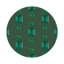 Gem Emeralds Gold Vegan Leather Round Coasters-1313626653