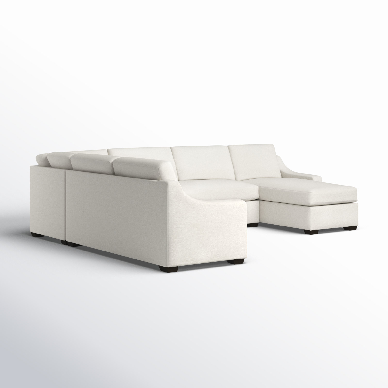 Cranbrook Upholstered U-Sectional, Nomad Snow Crypton® Chenille, Left Hand Facing