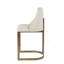 Tabouret de comptoir rembourré avec base en métal