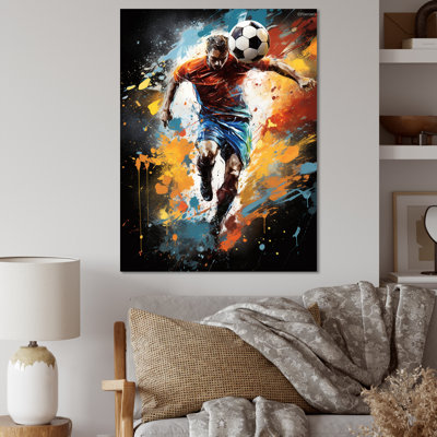 Abstract Soccer Portrait Fusion - Sports Canvas Print