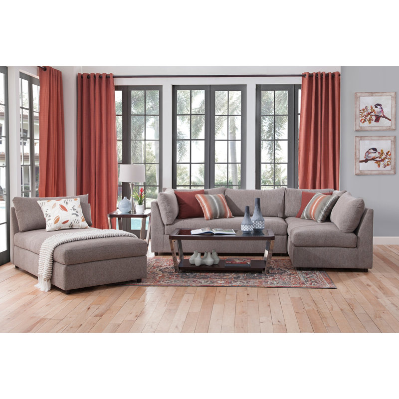 Tiearra Upholstered U-Shaped Sectional Right Hand Facing