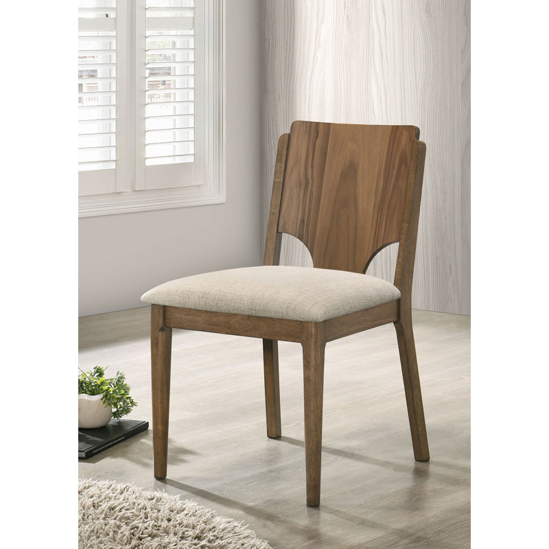 Chaise d'appoint de salle à manger moderne Mid-Century l 20,4 po, noyer