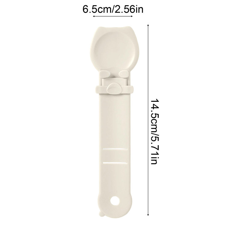 Cuillère d'alimentation pour animaux pour gâteries pour chats, 5,7 po x 2,56 po, Beige