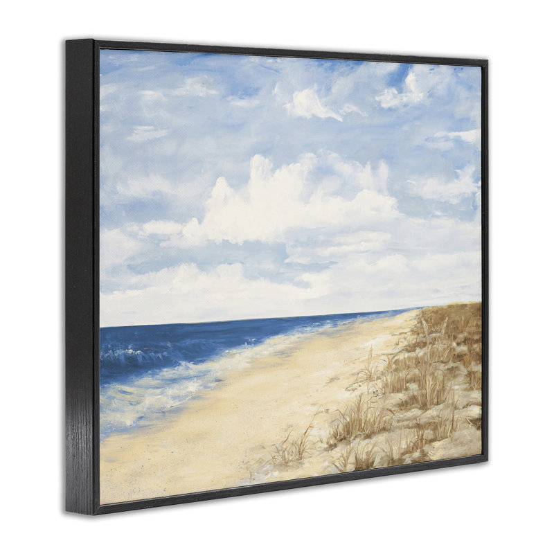 Calm Beach, art de la giclée par Julie DeRice, Giclée encadrée noir minuit, H 11 po x l 14 po