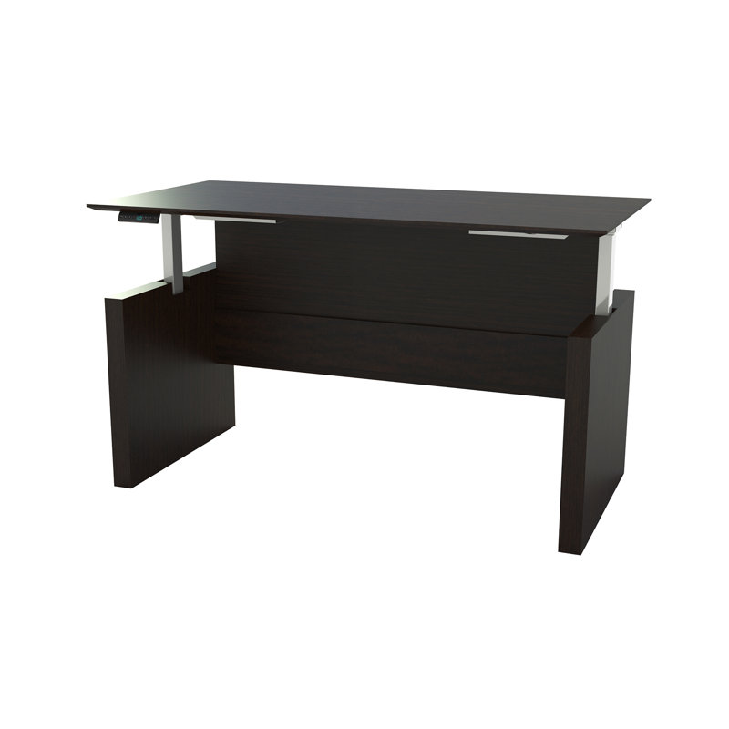 Bureau droit réglable en hauteur Medina, Noir