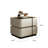 19.7" Italian Light Luxury Solid Wood Nightstand with 2 Drawers, Modern Leather Wrapped & Glass Top Compact Bedroom Bedside Storage Table