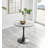 Elina White Marble Effect Melamine Round 80cm Dining Table And 2 Luxury Velvet Dining Chairs-1647656126