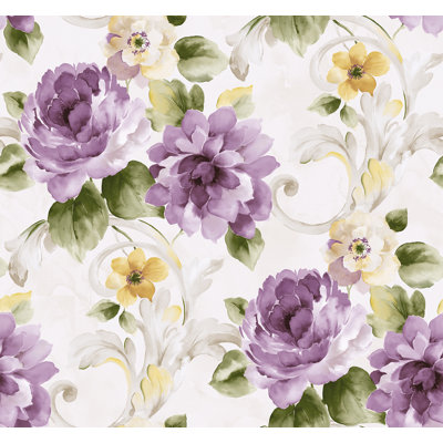  Papier peint à motif floral Somerset Designs