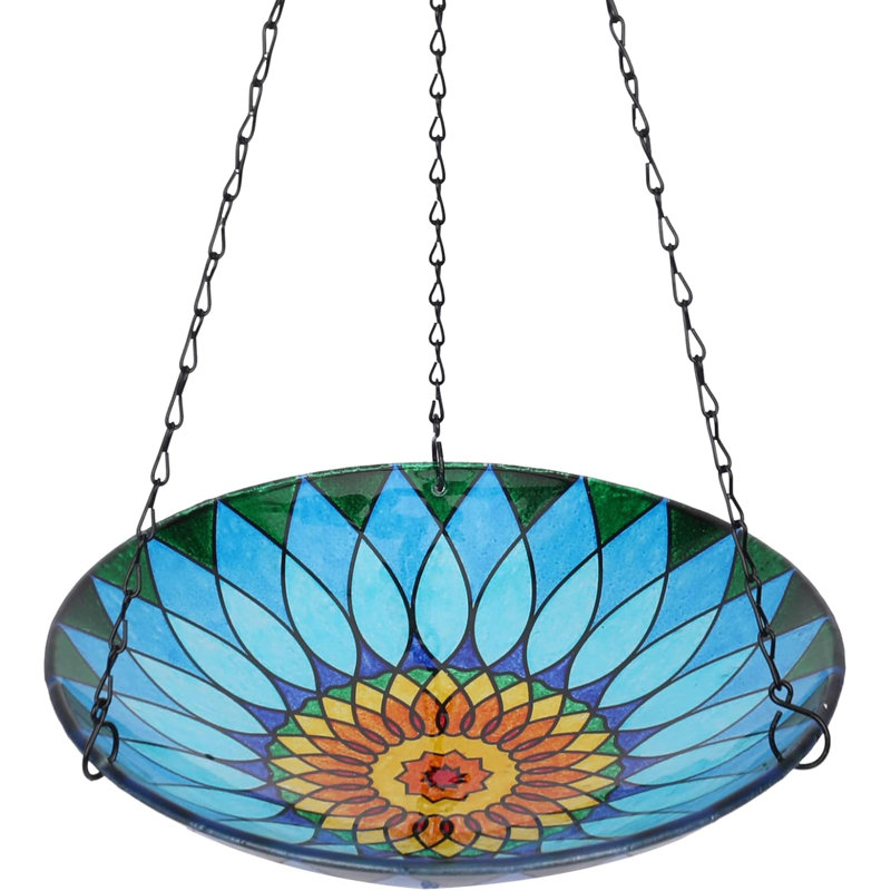 Camil Glass Hanging Birdbath