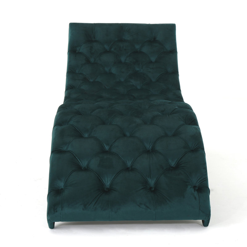 Chaise d'intérieur confortable: capitonnage en velours, bois de bouleau Union Relax