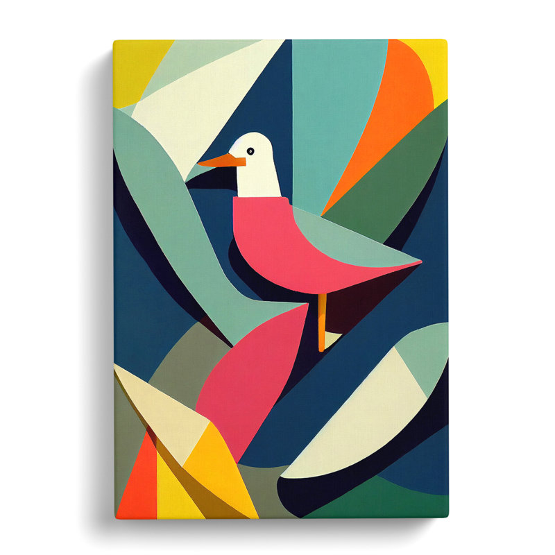Seagull Abstract - Wrapped Canvas, 50cm H x 35cm W x 3cm D