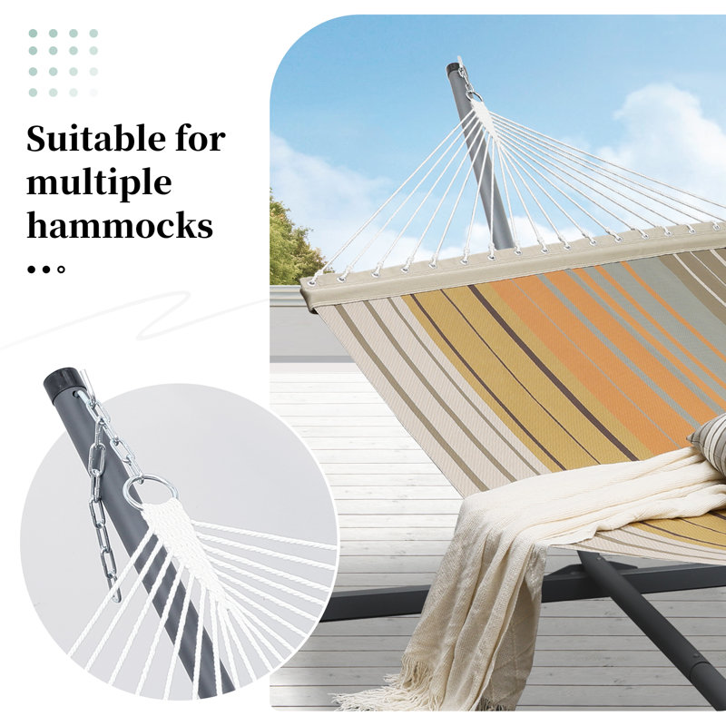 Support pour hamac standard 12 pi 2 personnes en acier robuste gris