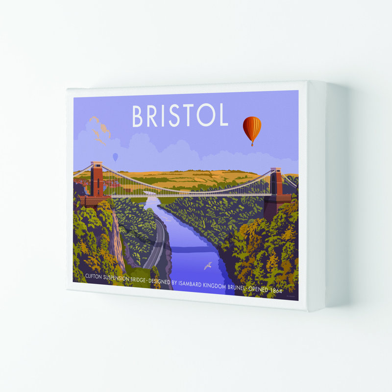 Bristol Clifton by Stephen Millership - Print on Canvas, Wrapped Canvas, 30cm H x 40cm W x 4cm D