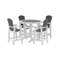 Ensemble de table de bar et de chaises haute en PEHD pour 5 personnes