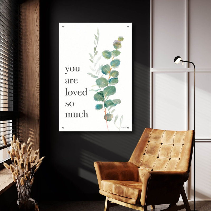  «Greenery 3 Loved» par Danhui Nai, art mural en verre acrylique, 24 po x 36 po