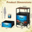Table de chevet 2 tiroirs avec station de charge, table de chevet avec ports USB et prises USB