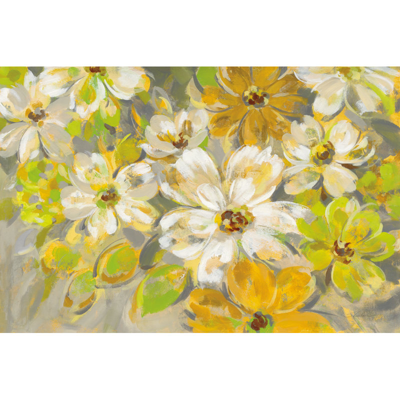 Scattered Spring Petals by Silvia Vassileva - Painting Print, 81cm H x 122cm W, Wrapped Canvas