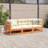 3 Piece Patio Sofa Set Solid Wood Pine