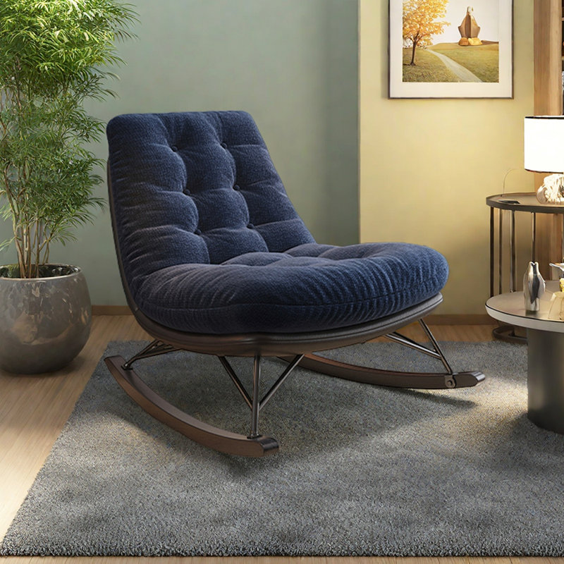 Chaise berçante ergonomique simple pour salon simple, Bleu
