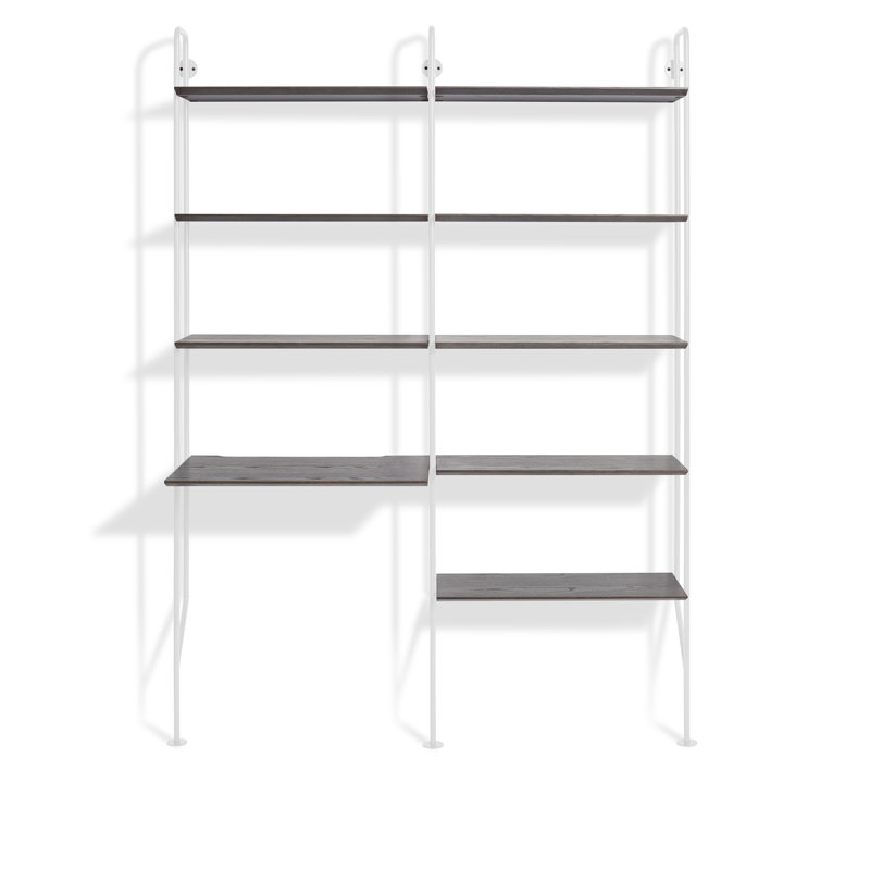Hitch Ladder Desk, White, Walnut