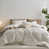 Wide Stripes - White/Tannish Linen Gray selected