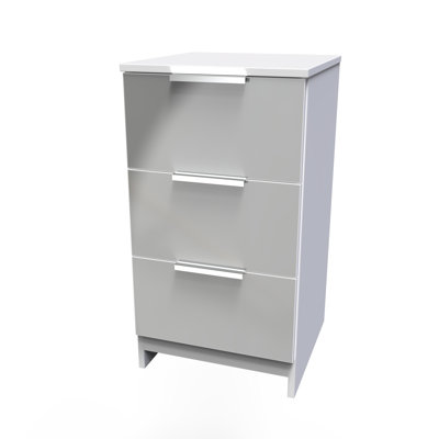 Fully Assembled Alianys 3 Drawer Bedside Table