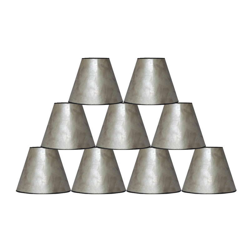 Abat-jour cloche en mica 6 po, Argent