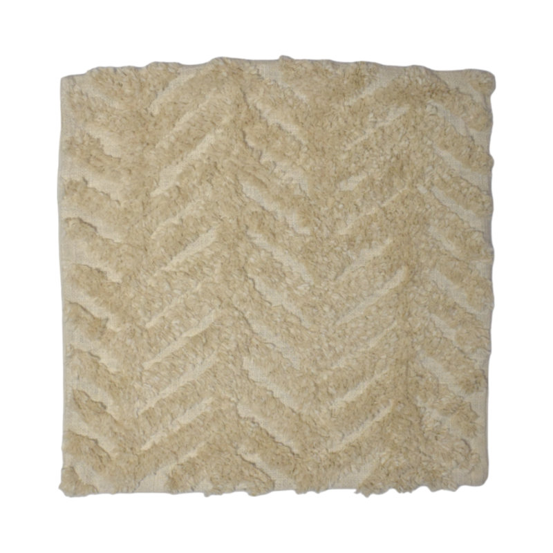 Irwin Beige Square Throw Cushion