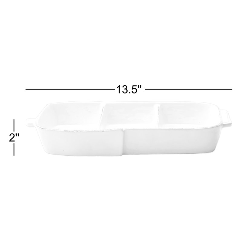 Melamine Lastra Melamine Divided Serving Dish