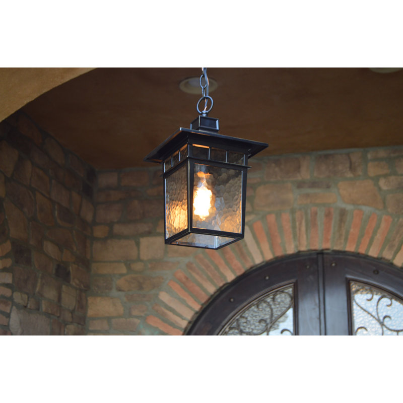1 Light Hanging Exterior Lighting In Imperial Black Finish