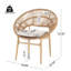 Ensemble de 2 chaises de salle à manger en osier Cyril-1786802814