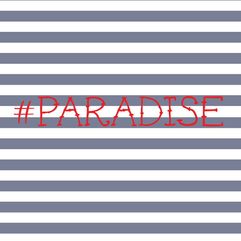 Hashtag Paradise 2 - Wrapped Canvas Print, 30cm H x 30cm W x 3.8cm D