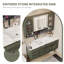 Ensemble de meuble-lavabo mural en bois d'hévéa mural 62,99 po avec miroir-174926986