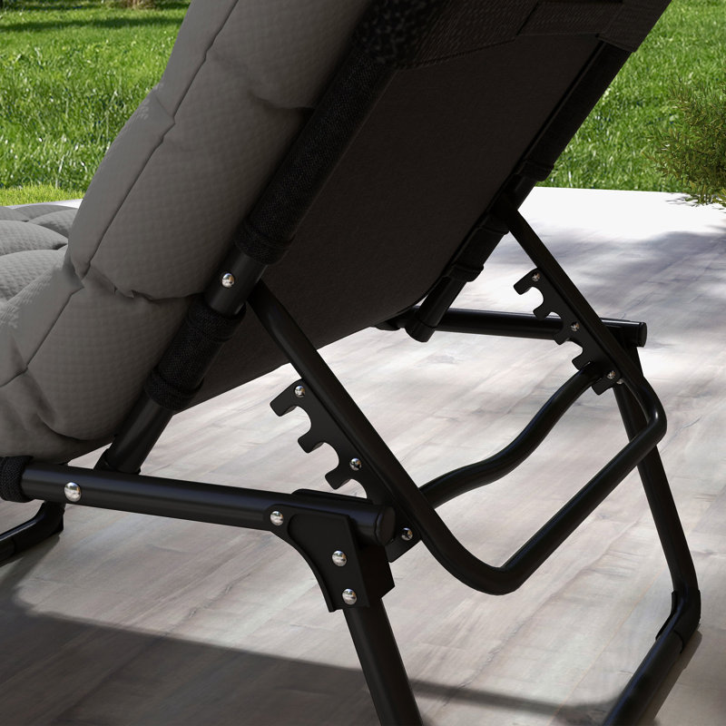 Chaise longue inclinable longue avec coussins 74,75 po Saitej