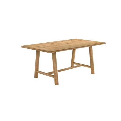 71.15" W Transitional Dining Table, Brown