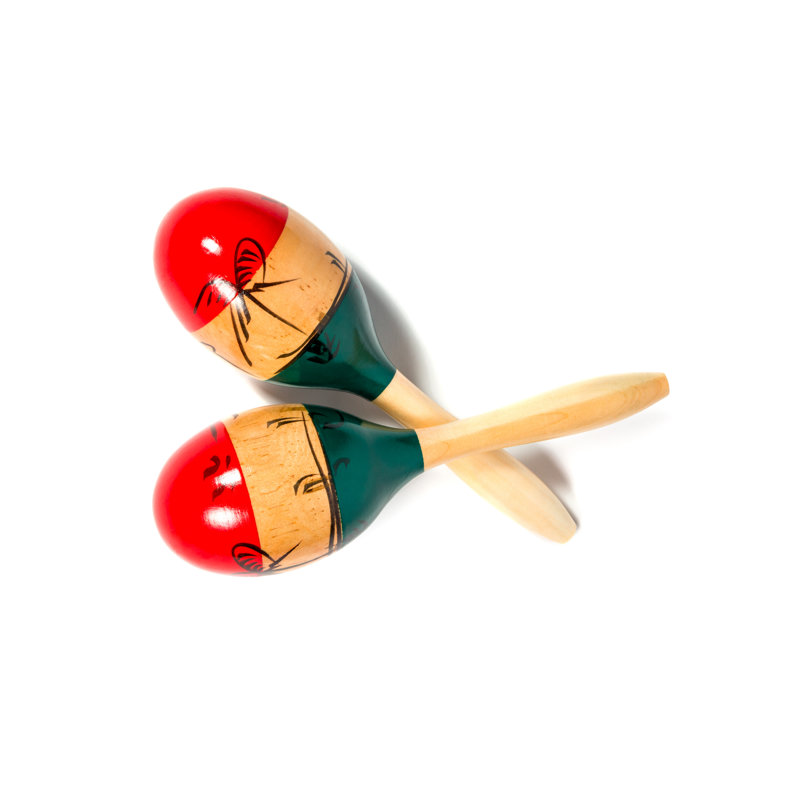 Paire de maracas - photographie sur toile tendue, L 18 po x H 12 po