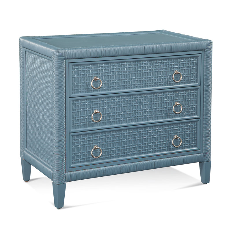 Naples 3 Drawer 36" W Dresser, Pacific, Satin Nickel, No