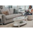 Monaco - Oval Coffee Table - Pelican Insert - Blanc Finish