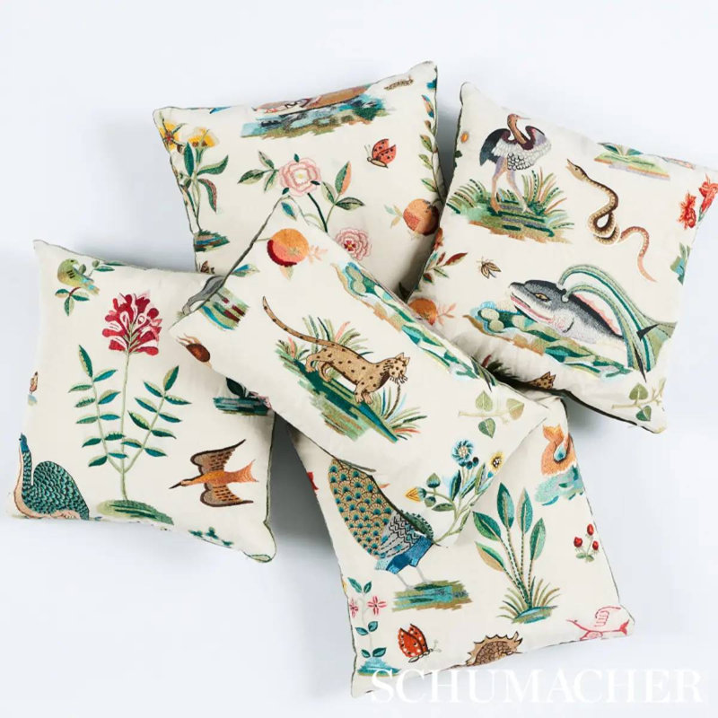Royal Silk Embroidery Pillow C