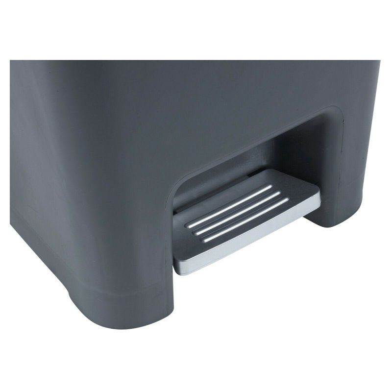 Plastic Step On Rubbish Bin - 30L, Black