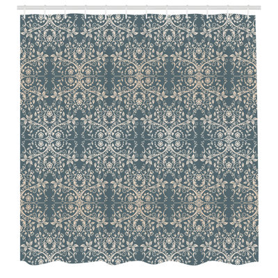 Geometric Shower Curtain with Hooks Included