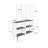 Modern Console Table with Multiple Shelves, Anthracite & Black/Gold, 47.2 x 31.5 x 11.6 inches | 100% Melamine Coated Particle Board, 0.71 inches Thick | Wall-Mountable, Stylish & Functional Design for Home Décor-903331765