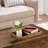 Brown Decorative Serving Trays: Rustic Brown Rectangle Tray Decor With Cutout Handles For Coffee Table Ottoman Living Room Kitchen Home Decor