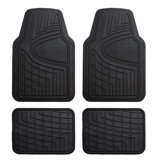Premium Tall Channel Trimmable Non-Slip Rubber Floor Mats Full Set