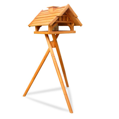 Vogelhaus „Lettland“ mit Futtersilo und Ständer