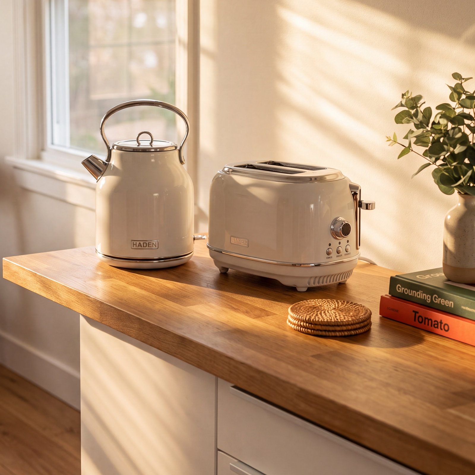 HADEN Heritage 2-Slice Toaster and Kettle Set