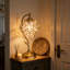 Lampe de table 16,5 po (H) en métal avec abat-jour en verre trèfle, style Tiffany-963483988